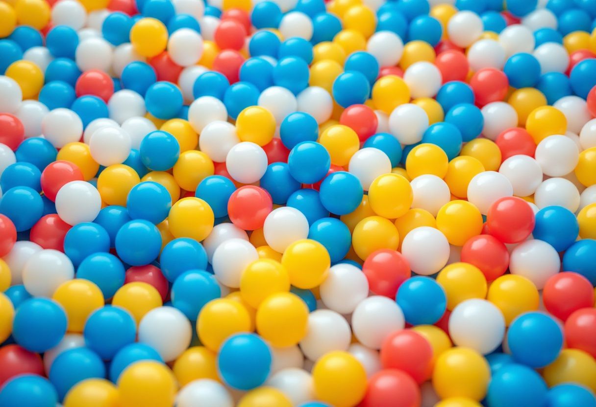 Several thousand identical spheres, which is exactly why anything dropped into a pit stops being findable.